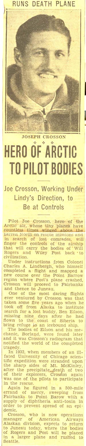 Joe Crosson, News Article